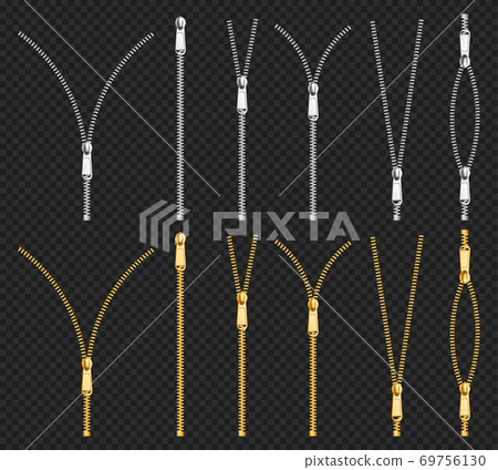 Metal zip fasteners, zippers puller set 69756130