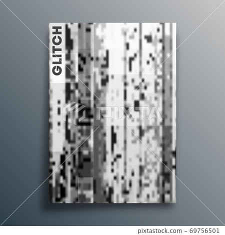 Glitch texture template for the banner, flyer, poster, cover brochure or other advertising products. Vector illustration Glitch texture template for the banner, flyer, poster, cover brochure or other advertising products. Vector illustration 69756501