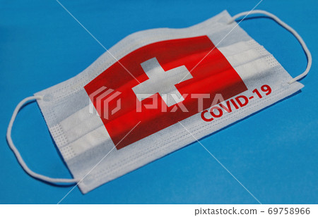 Medical face mask. Quarantine in Switzerland 69758966