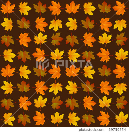 Autumn leaf pattern. Fall leaf decoration. Autumn background with maple leaf. Vector Autumn leaf pattern. Fall leaf decoration. Autumn background with maple leaf. Vector 69759354