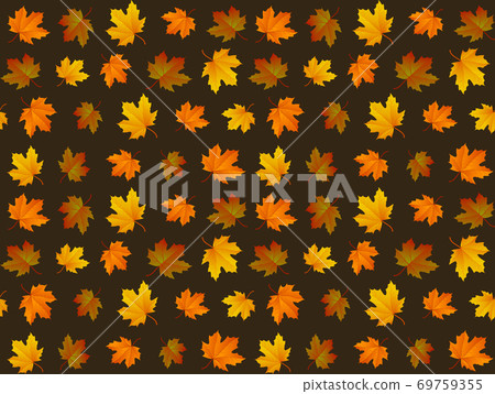 Autumn leaf pattern. Fall leaf decoration. Autumn background with maple leaf. Vector Autumn leaf pattern. Fall leaf decoration. Autumn background with maple leaf. Vector 69759355