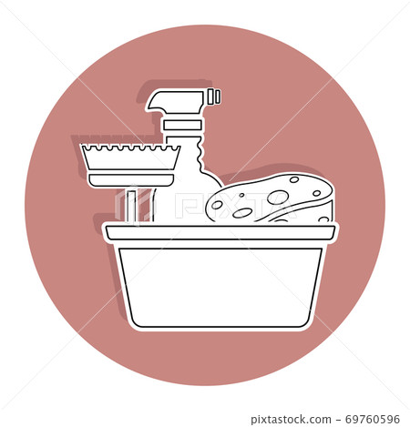 Set of cleaning products icons 69760596