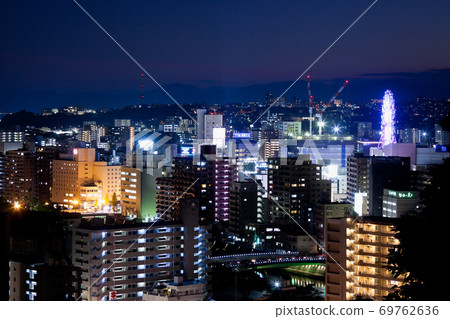 從城山出發的鹿兒島市的夜景 從城山出發的鹿兒島市的夜景 69762636