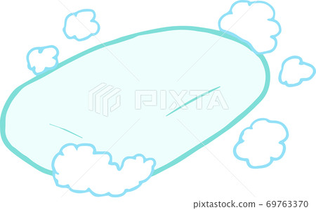 可愛的肥皂，具有良好的發泡的插圖 69763370