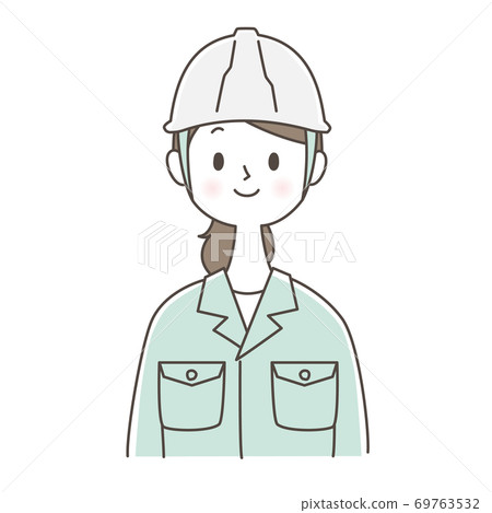 Woman in work clothes smile 69763532