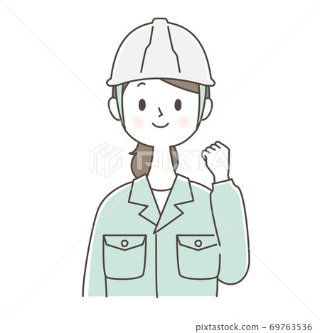 Woman in work clothes 69763536