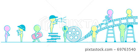 People Who Shoot And Edit Videos Video Blogger Stock Illustration