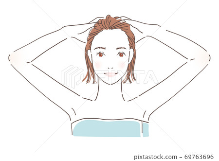 Scalp Massage Women Stock Illustration Pixta