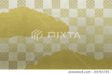 Golden checkered pattern, golden check pattern, cloud cloisonne 69763785