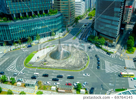[Aichi Prefecture] Rotary cityscape in front of Nagoya Station [2020] 69764145