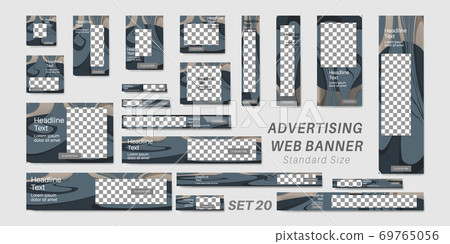 Set of web banners in standard sizes, vector design template Set of web banners in standard sizes, vector design template 69765056