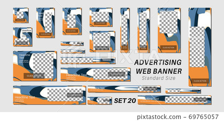 Set of web banners in standard sizes, vector design template Set of web banners in standard sizes, vector design template 69765057