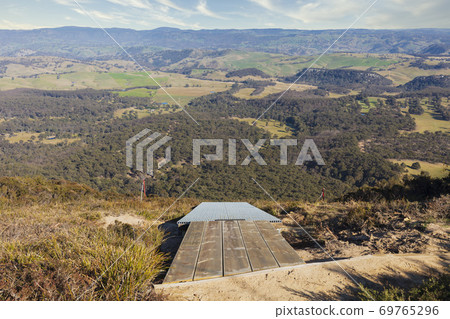 A Hang Gliding launch pad in The Blue Mountains in Australia 69765296