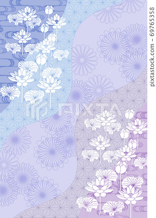 哀悼日本圖案明信片背景 69765358