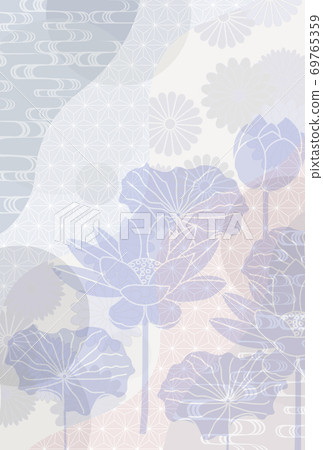 哀悼日本圖案明信片背景 69765359