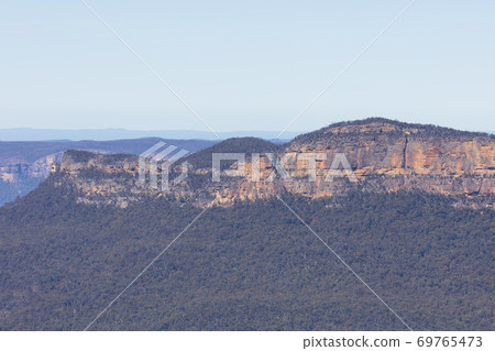 A cliff face in Jamison Valley in The Blue Mountains in New South Wales in Australia 69765473