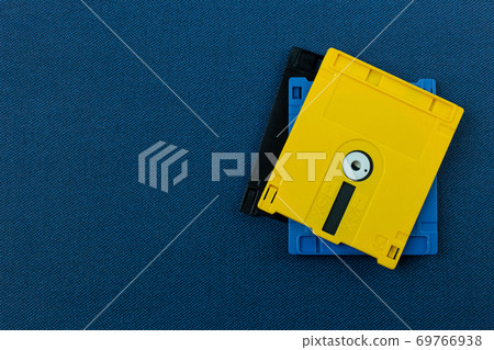 diskette for disk system vintage technology image top view. diskette for disk system vintage technology image top view. 69766938