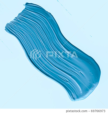 Blue brush stroke or makeup smudge closeup, beauty cosmetics and lipstick texture 69766973