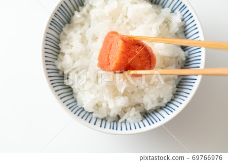 Mentaiko on top of rice Mentaiko on top of rice 69766976