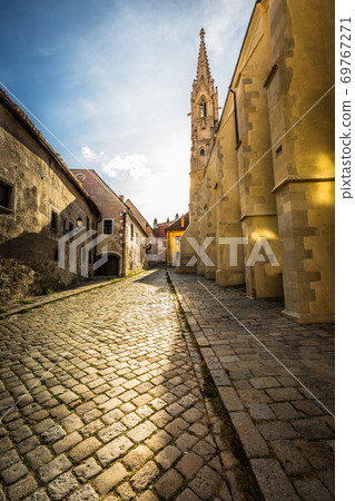 Sunset in Bratislava Old Town 69767271
