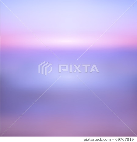 Vector blurred sunrise seascape. 69767819