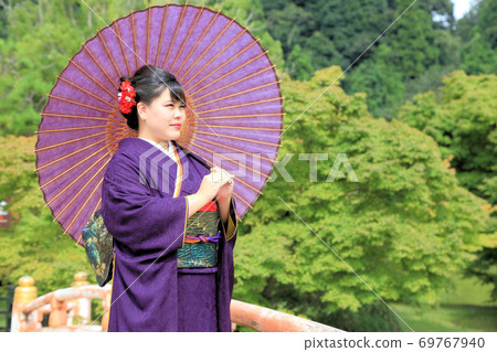 成人鞦韆袖攝影，素色鞦韆袖日本女人 69767940