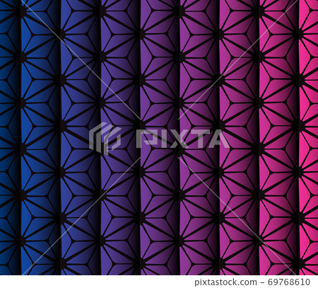 Abstract stained glass background from flowers with gradient background and shadows. 69768610