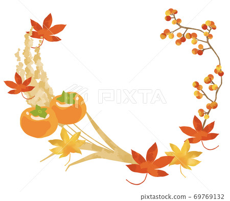 Autumn taste frame with a gentle touch 69769132