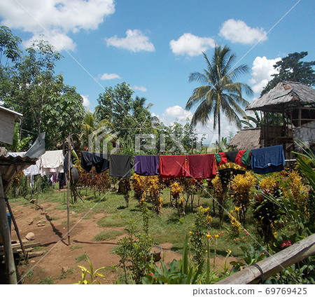 Village scenery on Mindanao Island in the Philippines 69769425