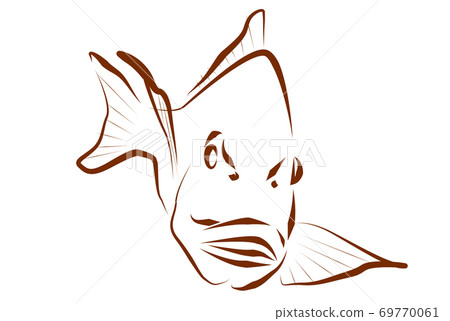 鯛魚Iast的線條圖 鯛魚Iast的線條圖 69770061