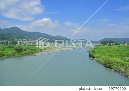 Scenery from the train window of the Tokaido Main Line from Kanaya Station to Numazu Station 69770300