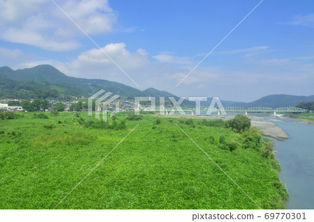 從金谷站到沼津站的東海道本線的火車窗口風景 69770301