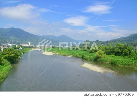 Scenery from the train window of the Tokaido Main Line from Kanaya Station to Numazu Station 69770309