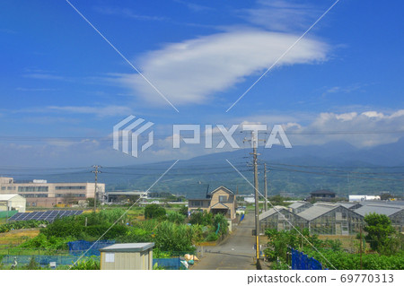 Scenery from the train window of the Tokaido Main Line from Kanaya Station to Numazu Station 69770313