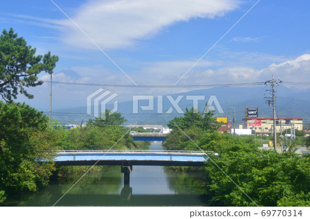 Scenery from the train window of the Tokaido Main Line from Kanaya Station to Numazu Station 69770314