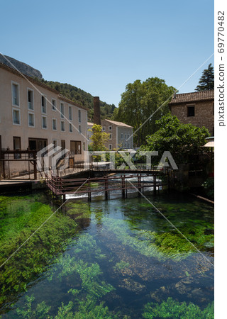 Fontaine-de-Vaucluse small charming village in Provence France Fontaine-de-Vaucluse small charming village in Provence France 69770482
