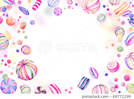 Japanese candy colorful frame 69772299