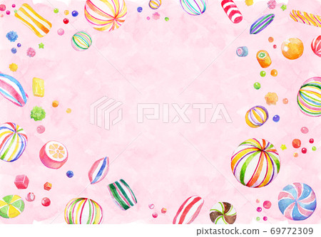 Japanese candy colorful frame Japanese candy colorful frame 69772309
