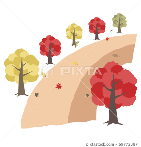 綠樹成蔭的路與秋天的落葉1 綠樹成蔭的路與秋天的落葉1 69772387