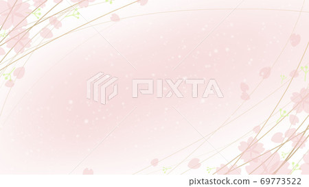 PowerPoint Cherry Blossom Background Illustration 69773522