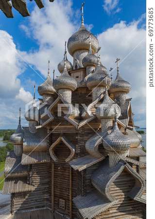 Famous wooden buildings on the island Kizhi Russia 69773685