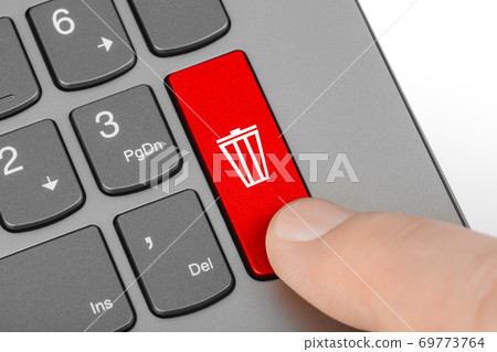 Computer keyboard with garbage key Computer keyboard with garbage key 69773764