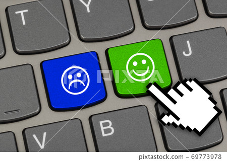 Computer keyboard with two smile keys Computer keyboard with two smile keys 69773978