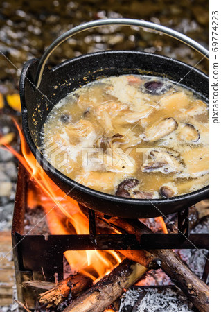 Autumn taste mushroom soup Autumn taste mushroom soup 69774223