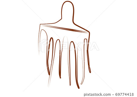 Line art illustration of dried octopus overnight 69774418