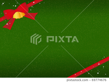 聖誕節背景綠色金粉絲帶紅色 69774676