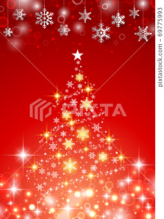聖誕節背景與垂直閃光雪晶體的美麗照明 69775993