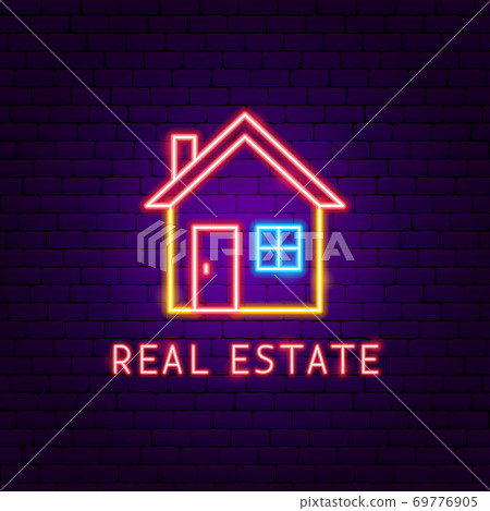 real estate neon sign