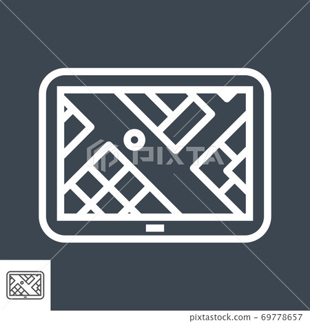 GPS navigation icon GPS navigation icon 69778657