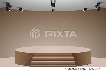 stage with spotlight in the studio room stage with spotlight in the studio room 69778749
